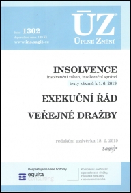 ÚZ - 1302 Insolvence, exekuční řád, veřejné dražby 2019