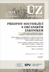 ÚZ – 1514 Předpisy související s občanským zákoníkem