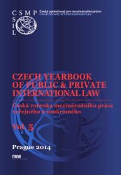 Czech Yearbook of Public & Private International Law (2014) vol.5 