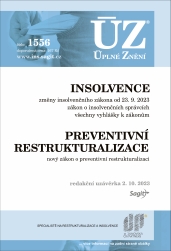 ÚZ – 1556 Insolvence, preventivní restrukturalizace