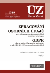 ÚZ – 1319 GDPR, Zpracování osobních údajů