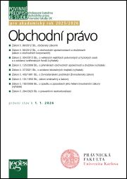 Povinné předpisy ke studiu: Obchodní právo