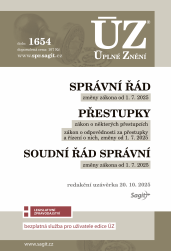 ÚZ - 1654 Správní řád, Soudní řád správní, Přestupky