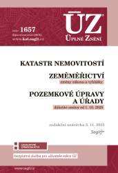 ÚZ - 1657 Katastr nemovitostí, Zeměměřičství, Pozemkové úpravy a úřady