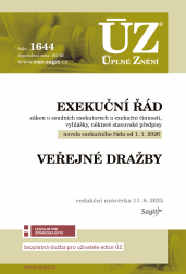 ÚZ - 1644 Exekuční řád, Veřejné dražby